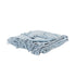 Light Blue Woven 100% Woven Textured Cotton Throw Blanket