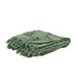 Green Woven 100% Woven Textured Cotton Throw Blanket