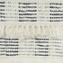 Ivory and Blue Woven Cotton Throw Blanket with Fringe