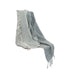 Gray and White Woven Recycled PET Polyester Throw Blanket with Tassels