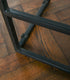 " Wood Brown And Black Iron Backless Counter Height Bar Chair