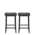 Set of Two " Black Metal Backless Bar Height Bar Chairs