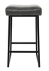 Set of Two " Black Metal Backless Bar Height Bar Chairs