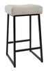 " Gray And Black Backless Bar Height Bar Chair