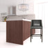 " Black And Brown Solid Wood Low Back Counter Height Bar Chair