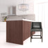 " Black And Brown Solid Wood Low Back Counter Height Bar Chair