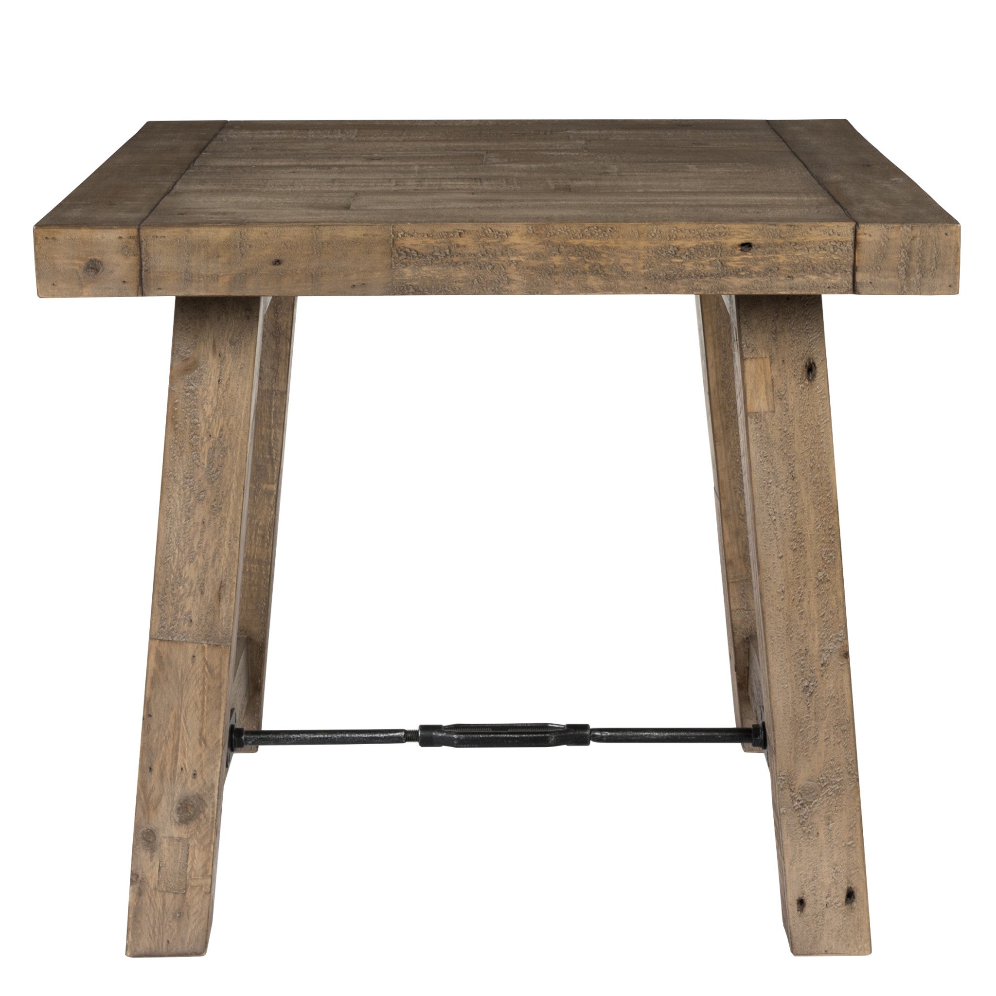 24" Wood Brown Solid Wood End Table