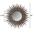 30" Brown Sunburst Wood Framed Accent Mirror