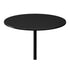 20" Black Steel and Marble Round Pedestal End Table