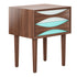 20" Wood Brown Two Drawer Nightstand