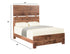 Live Edge Solid Wood Queen Brown Bed