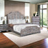 Shutter Scallop Solid Wood Queen Gray Bed