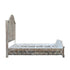 Shutter Scallop Solid Wood King White Bed