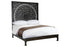 Carved Medallion Solid Wood Queen Black Bed