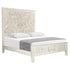 Solid Wood King Geo Star White Bed