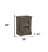 36" Distressed Brown Solid Wood Nightstand