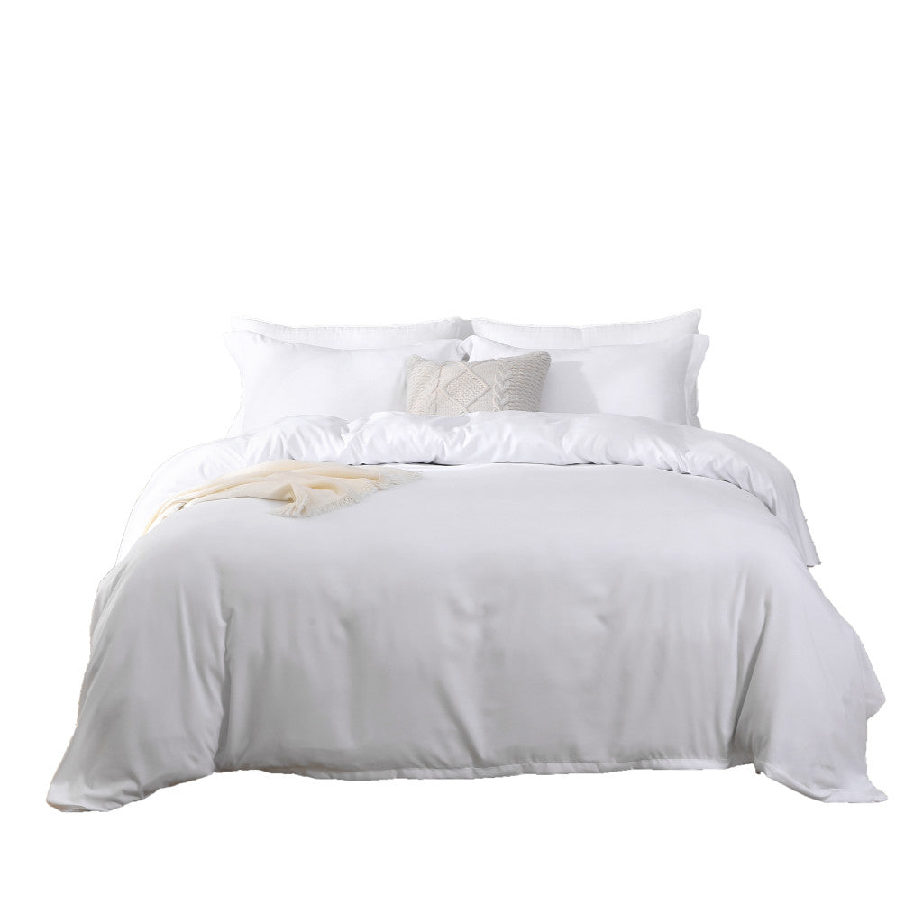 White Queen Microfiber 1400 Thread Count Machine Washable Duvet Cover Set