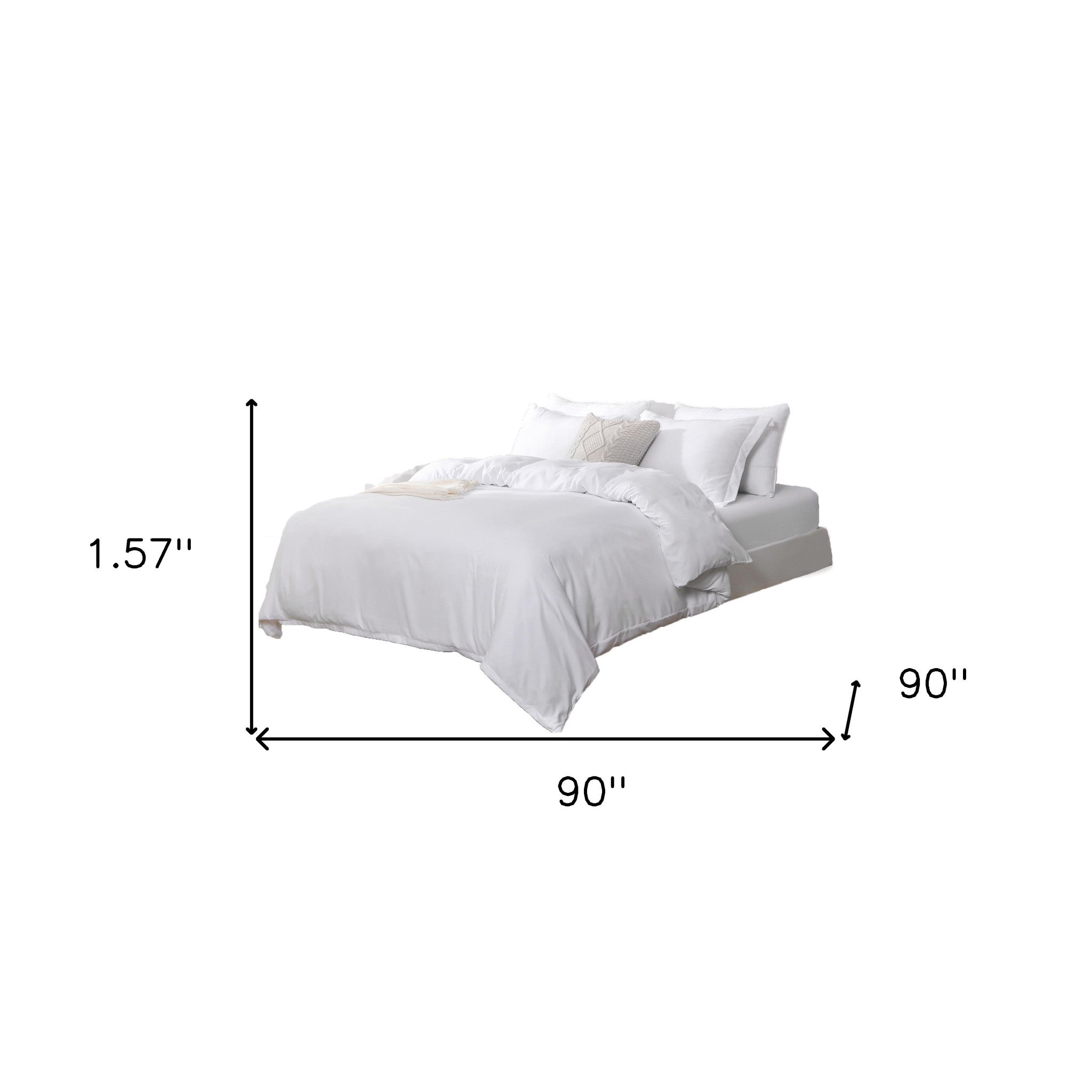 White Queen Microfiber 1400 Thread Count Machine Washable Duvet Cover Set