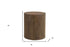 18" Wood Brown Solid Wood Round End Table