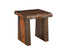 23" Dark Brown Solid Wood Square End Table