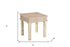 24" White Solid Wood Square End Table