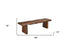 68" Dark Brown Solid Wood Dining Bench