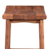 " Brown Solid Wood Backless Bar Chair