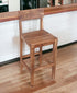 30" Wood Brown Solid Wood Bar Height Bar Chair