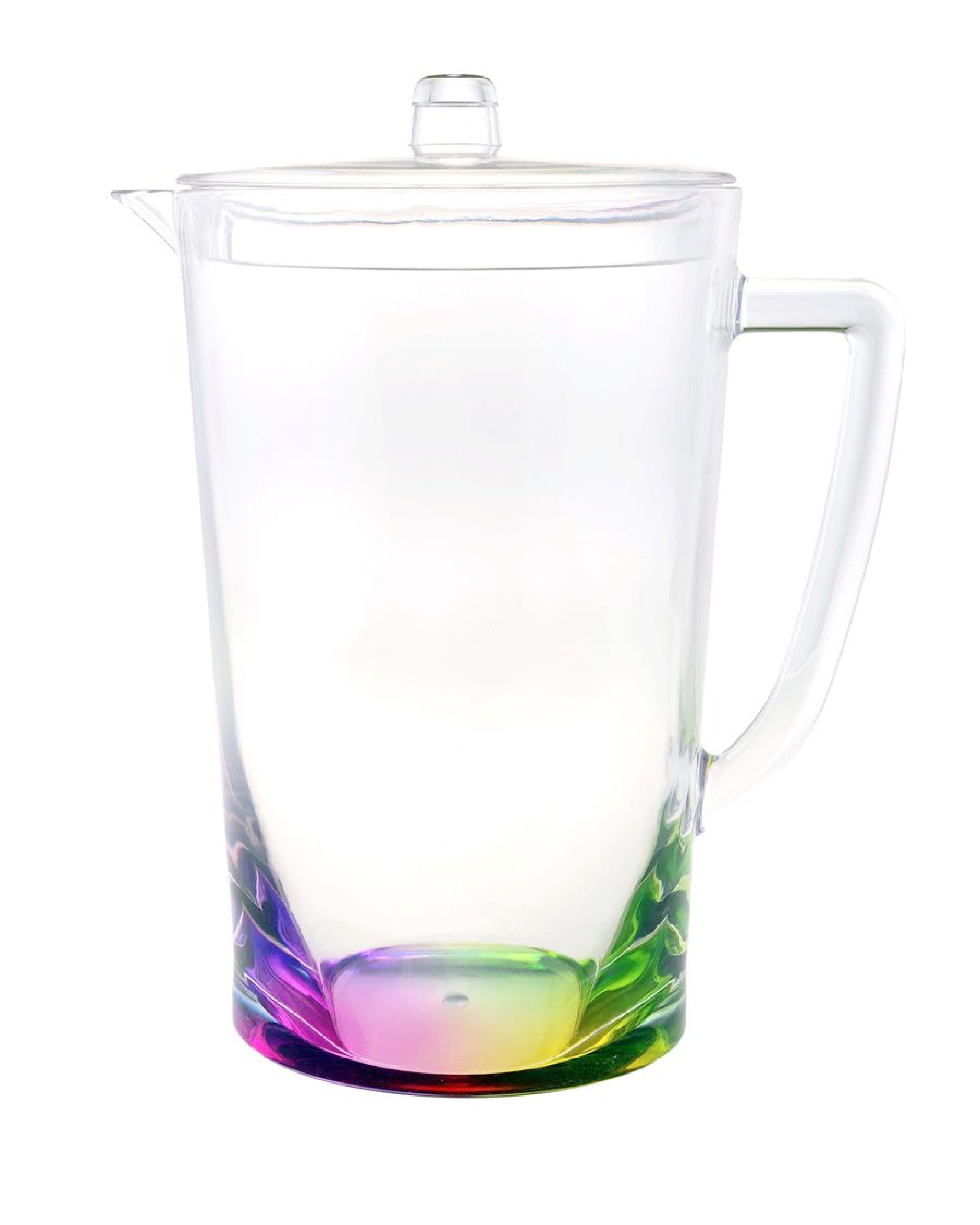 2.75 Quart Clear and Rainbow Acrylic Pitcher