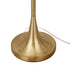 59" Brass Reading Floor Lamp With Clear Transparent Glass Empire Shade