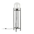 55" Black Novelty Floor Lamp With Clear Transparent Glass Globe Shade