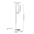 71" Nickel Reading Floor Lamp With White Frosted Glass Cone Shade