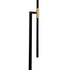 63" Black Traditional Shaped Floor Lamp With White Frosted Glass Drum Shade