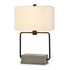 22" Gray and Black Mod Table Lamp With White Rectangular Shade