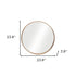 Gold Round Steel Framed Accent Mirror