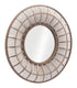 32" Brown Round Accent Mirror