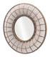 32" Brown Round Accent Mirror