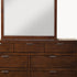 63" Brown Solid Wood Seven Drawer Double Dresser