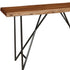 55" Brown and Black Solid and Manufactured Wood Cross Leg Console Table