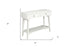 42" White Solid and Manufactured Wood Floor Shelf Console Table With Storage With Storage