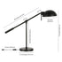 23" Black Metal Desk Table Lamp With Black Dome Shade