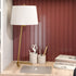 28" Gold Metal Table Lamp With White Drum Shade