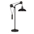 33" Black Metal Adjustable Desk Table Lamp With Black Dome Shade