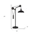 33" Black Metal Adjustable Desk Table Lamp With Black Dome Shade