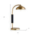 24" Gold and Black Metal Desk Table Lamp With Gold Dome Shade