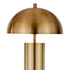 27" Brass Metal Table Lamp With Brass Dome Shade