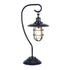 22" Navy Blue Metal Arched Table Lamp With Navy Blue Cage Shade