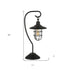 22" Black Metal Arched Table Lamp With Black Cage Shade