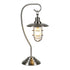 22" Nickel Metal Arched Table Lamp With Nickel Cage Shade