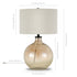 24" Gold Glass Table Lamp With White Drum Shade